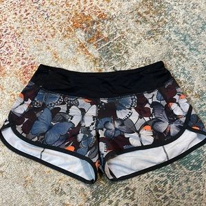 Lulu Lemon Butterfly print running shorts